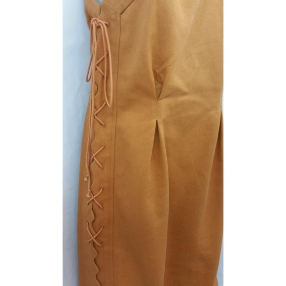 Chloe One Shoulder Lace Up Detail Cotton Dress 40 - Picture 4 of 6